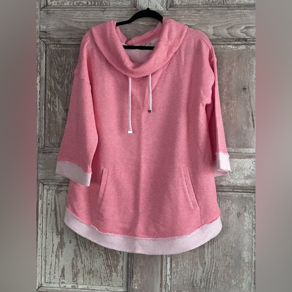 Soft Surroundings Pink Hoodie Sweatshirt